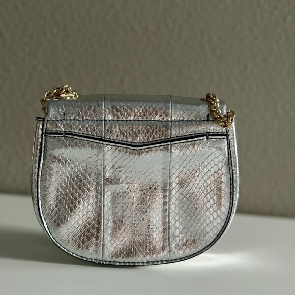 SANDRO Paris Silver Gold Crossbody Pepita Bag - Picture 5 of 7